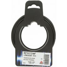 Fil électrique H07 v-u 1,5 mm² 10 noir
