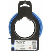 Fil électrique H07 v-u 2,5 mm² 5 bleu
