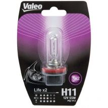H11 lampada singola auto 12V 55W life x2 attacco pgj 19-2