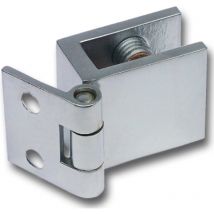 Glastürscharnier H25/R7, Glas 6-8 mm 32x25 mm, Messing verchromt matt