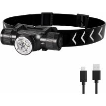 Ersandy - H330 Lampe Frontale, 1500 Lumens Lampe Frontale led Rechargeable, IP66 Étanche Torche Frontale, 5 Modes d'Éclairage pour Cyclisme Camping