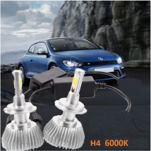 Trade Shop Traesio - Trade Shop - kit H4 led-lampen cree full led 2800 lumen 6000K 20W led-treiber weisses licht -