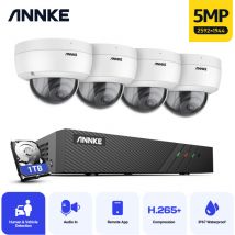 Annke - berwachungskamera poe 8CH nvr 4×5MP ip Kameras Nachtsicht Audioaufnehmen Fernansicht Videosicherheitssystem 1TB