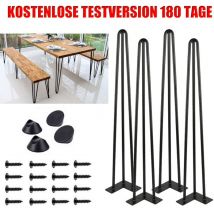 Haarnadel Tischbein 4x Hairpin Leg 86CM belbein Haarnadelbeine Metall Tischzubeh