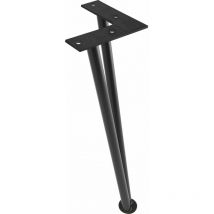 Tischbein (Haarnadelfuß) Fuß ø 15 mm Länge 360 mm Schwarzstahl - Simausrom