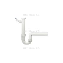 Siphon d&39évier 2910 dn 40, 2000 2000 /2", avec raccord d&39appareil, polypropylène, blanc - Haas