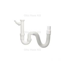 Tuyau siphon 2805 DN40/50 flexible, évier, Cuisine , raccord d&39appareil, blanc - Haas