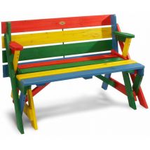 687 - Panchina da Picnic per Bambini, 2 in 1, Multicolore - Habau