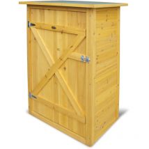 Gartenschrank mit Flachdach, Maisgelb, 75 x 56 x 117 cm - Habau