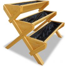 Hochbeet ''Trio'' mit 3 Pflanzkästen, aus Lärche, 110 x 74 x 89 cm - Habau