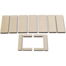 Kaminxpert - Habillage de foyer pour poêles à cheminée Bromo 2 de Techfire - vermiculite - 13 pièces