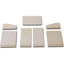 Habillage de foyer pour poêles à cheminée Visby de Olsberg - chamotte - 7 pièces