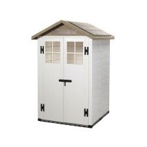 Habrita - Foresta - Abri de jardin mural beige en pvc 1,97m2 22mm - EVO120