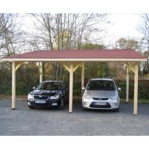 Carport 22.85m² bois naturel Habrita av4563bm