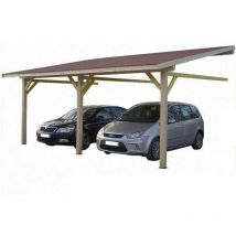 Carport 22.85m² gris Habrita am4563bm