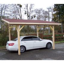 Carport monopente 10.86 m2 bois Habrita av 3350 bm