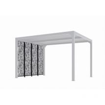 Habrita Foresta 4 panneaux moucharabieh en acier gris anthracite côté 3m pour pergola bioclimatique - PER3630M30