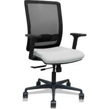 Haches traslack Stuhl schwarz Netz schwarz Sitz bali hellgrau Arme 2D Rollen 65mm