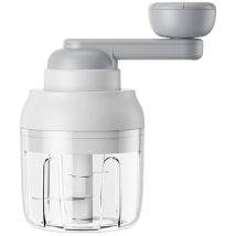 Hachoir manuel, mini hachoir rechargeable, robot culinaire à ficelle, mini hachoir à légumes sans fil avec manivelle, complément alimentaire, hachoir