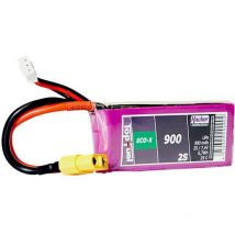 Hacker - Batteria ricaricabile LiPo 7.4 v 900 mAh Numero di celle: 2 25 c Softcase XT60