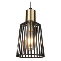 Pendel Lampe Wohn Zimmer Beleuchtung Käfig Leuchte Hänge Spot Strahler Schwarz