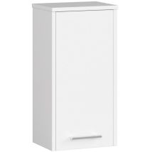 Abamihome - Hängender Badezimmerschrank akord fin Weiß 30 cm Tür 2 Ebenen B30 x H60 x T22,5 cm