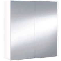 Ondee - Badezimmer-Hängeschrank Lafayette, Säulenschrank für Badezimmer, Hängendes Schließfach, Glänzende weiße Farbe, cm 60x21h65 - 2 Türen