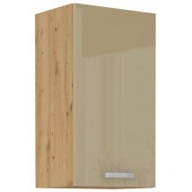 Küchen Preisbombe - Hängeschrank 40 Eiche Artisan Cappuccino Hochglanz Küchenzeile Küchenblock Küche