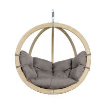 Hängesessel Globo Chair Taupe inkl. Sitzkissen und Spiralfeder - Amazonas