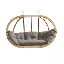 Mehrpersonen Hängesessel Globo Royal Chair Taupe Inkl. Sitzkissen Und Zwei Spiralfedern - Amazonas