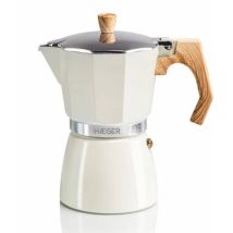 Macchina da caffè moka HAEGER 6 tazze – Beige – Caffè macinato – Elettrodomestici
