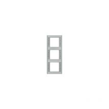 Berker - hager K5 CADRE 3 POSTES vertical acier inoxydable 13337004