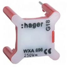 Gallery WXA691 Sight glass for switch - 230V - Red - Hager