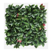 Haie artificielle photinia réaliste panneau de jardin 50x50cm Suber