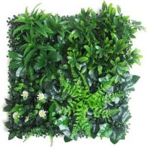 Csparkv - Mur Végétal Artificiel Brise-Vue Verdissement Balcon Clôture de Jardin, Feuilles de Tropical, 50 x 50 cm
