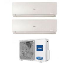 Haier - climatiseur inverter dual split série flexis plus white 9+9 avec 2u40s2sm1fa r-32 wi-fi intégré couleur blanc 9000+9000