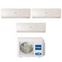Haier - trial split inverter climatiseur série flexis plus white 9+9+9 avec 3u70s2sr3fa r-32 wi-fi intégré couleur blanc 9000+9000