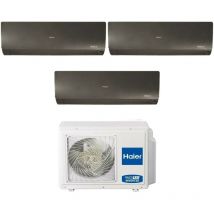 Haier - Trial Split Inverter Klimagerät Serie flexis plus black 7+9+12 mit 3U55S2SR3FA R-32 Wi-Fi Integrated Farbe Schwarz 7000+9000+12000