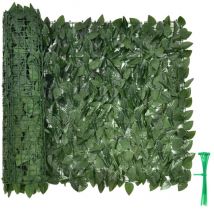 Haies artificielles 300 x 100 cm écran de confidentialité artificiel avec 1728 feuilles de hêtre haies artificielles