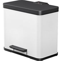 Cubo de basura pedal Oko Trio Plus talla l blanco 3x9 l 0633-230 Hailo
