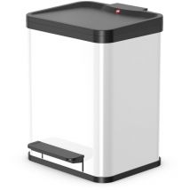 Poubelle à pédale Hailo 0622-230 ECO Duo M Blanc