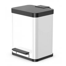 0619-230 Poubelle à pédale Öko Uno Plus m 17L Blanc - Hailo