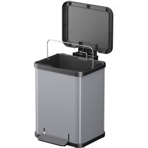 Hailo - Poubelle à pédale 0619-220 Öko Uno Plus m 17L Argent