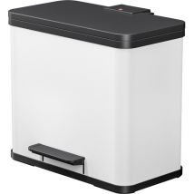 Poubelle à pédale Oko Duo Plus Taille l 17+9 l Blanc 0630-230 Hailo
