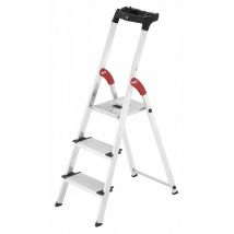 Hailo - Scala professionale a 3 gradini xxl in alluminio altezza di accesso 235 cm - ProfiStep xxl