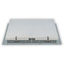 Hailo Schachtabdeckung Hs7 Edelstahl 4mm Begehbar, Tagwasserdicht Mit Notentriegelung 600x600mm