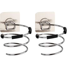 Hair dryer holder, 2 pieces hair straightener holder, stainless steel, without perforations
