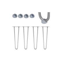 Tischbeine 4er Set Hairpin Leg Haarnadelbeine Tischgestell Tisch Tischkufen Legs Esstisch Harpins Tischbein 2 Streben Stahl - 41 Cm