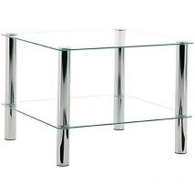 Haku Möbel tavolino da caffè, metallo, cromo, l 39 x p 39 x a 47 cm