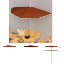 Halb-sonnenschirm Mit Mast 180x90 Cm Terracotta-rot Yqvidaxl315564de
